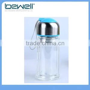 Double Wall Easy to Carry Fashion Glass Bottle thumbnail-3