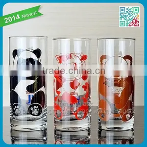 Printing Glass Milk Cup a Lovey Giant Panda Glass Milk Cup thumbnail-1