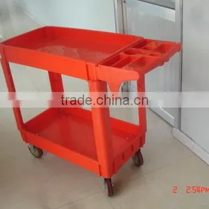2 Shelf Plastic Service Cart thumbnail-1