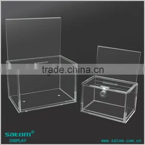 Simple Design Clear Acrylic Cheap Donation Boxes Quality Choice thumbnail-1