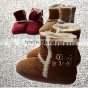 Winter Thermal Cotton-padded Waterproof Anti-slip Soles Slippers,home Floor Microsuede Dog Play Ball Warmly Children Boots thumbnail-1