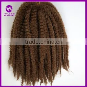 Wholesale 7Colors Optionals 20" Long Two Tone Ombre Afro Twist Kinky Curl Marley Hair Braid Extensions thumbnail-2