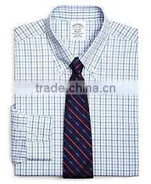 Mens Dress Shirts / Mens Fine Stripe Dress Shirt / Pure Cotton Triple Collar Mens Dress Shirts / Double Collar Dress Shirt thumbnail-1
