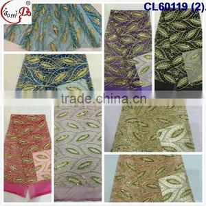 Sequanse French Lace Cl60119with Ployeaster Material Fashionable Design for African Ladies thumbnail-1