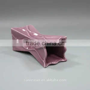 Pink Fashion Craft Ceramic Flower Vase thumbnail-2