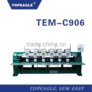 TOPEAGLE TEM-C906 6 Head 9 Needle Computerized Embroidery Machine Price thumbnail-1