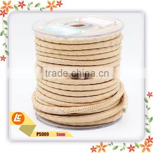 Real 6mm Top-quality Brown Snakeskin Leather Cord for Designed Bracelets thumbnail-5
