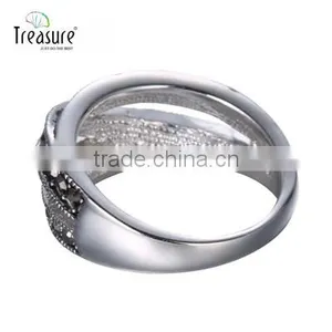 China Wholesale Jewelry Diamond Zircon Ring 925 Silver Ring Body Jewelry thumbnail-4