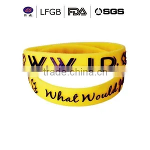 Silicone Wrist Band With Country Logo Printed , Factory Direct Supply Cheap Custom Silicone Bracelet thumbnail-2