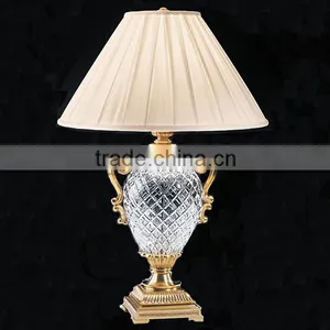 Classic Style Antique Crystal Chandelier Brass Table Lamp for Hotels Decoration thumbnail-1