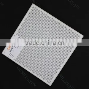 Dia1.8mm Perforated White Waterproof Acoustic Aluminum Sheet Clip in False Ceiling Tiles 600x600mm thumbnail-3