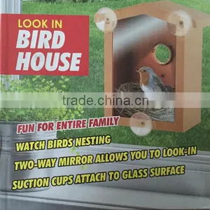 Look in Bird House/Plastic Acrylic Window Bird House Wall Mounted Bird House With Lid thumbnail-2