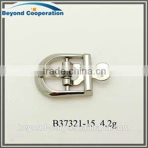 15mm Shiny Silver Polished Ajustable Shoes Buckle With Iron Clip Parts thumbnail-6