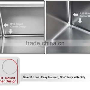 R10-7845 Kitchen Equipments for Restaurant Satin Surface Undermount Single Handmade Kitchen Sink thumbnail-4