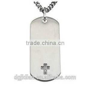 Customized Laser Engraved Stainless Steel Dog Tag Pendant thumbnail-2