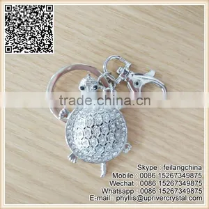 Key Ring Crystal Pave Tortoise Keychain For Cheap Sale thumbnail-3
