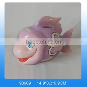Wholesale Ceramic Animal Money Box,ceramic Fish Coin Bank for Kids thumbnail-1