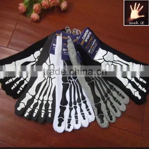 Women's Cotton Warmth Picture With Skull Funny Ankle Toe Socks thumbnail-4