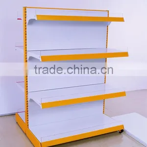 Double Sided Retail Shelf Display Gondola Shelving Supermarket Metal Display Rack Quality Choice thumbnail-2