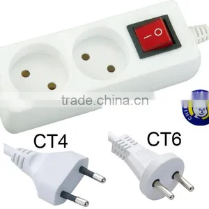 2 Way Holland Power Extension Socket 2 Outlets Switch On/off thumbnail-1