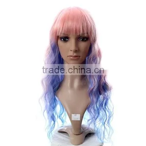 New Design Fashion Red Blond Brown Box Braid Wig Synthetic Sew in Hair Wig thumbnail-2