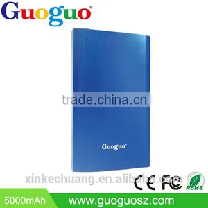 Guoguo 2500mAh Mobile Battery Charger Pack Polymer Ultra Thin Portable Metal Power Bank for Iphone7 thumbnail-1