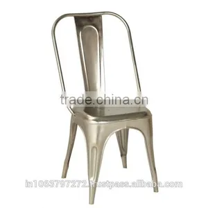 Modern Chair With Nickel Finish thumbnail-1