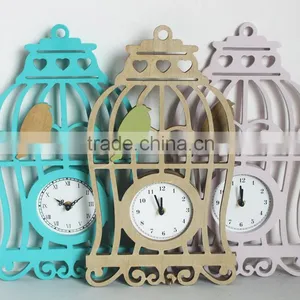 Wooden Clock of Birdcage thumbnail-1
