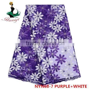 Haniye 2016 Wholesale New Embroidered Net/tulle Lace Fabric African French Net Lace for Wedding/praty /NYN68 thumbnail-6