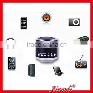Super Bass Round Card Speaker Support FM Radio and MP3 Player thumbnail-1