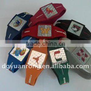 Silicone Power Energy Bracelet,Silicone Embossed Wristband thumbnail-1