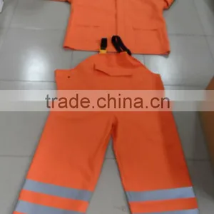 hi Vis Reflective Fishing Rainsuit, TC Twill With PVC Coating thumbnail-1