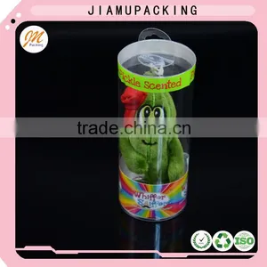 2016 Hot Sale Beautiful Clear Plastic Round Cylinder Gift Box Container With Sticker thumbnail-5