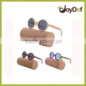 The Very Cute Round Frame Wood Promotional Outdoor Popular Unisex Sunglasses With Mirror Lens thumbnail-1