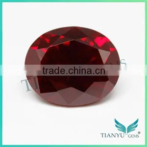 Wholesale Loose Gemstones 8# Oval-shape Red Ruby Price Synthetic Gemstone thumbnail-1