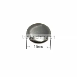 15mm Black Smooth Metal Button For Jean Clothing thumbnail-2
