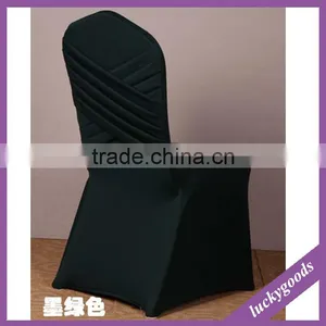 Black Spander Banquet Chair Covers for Sale thumbnail-1