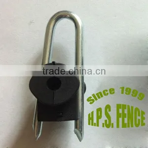 Wood Post Staple in Insulator for Electric Fence thumbnail-1