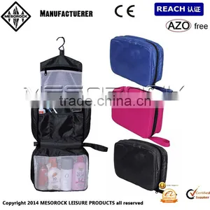 Large Hanging Wash Bag Men's Women's Toiletries Travel Make-Up Case, Zip Closure thumbnail-1