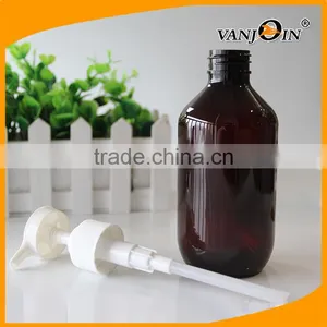 Empty 200ml Cobalt Blue Plastic Shampoo Bottle With Pump Dispenser thumbnail-4