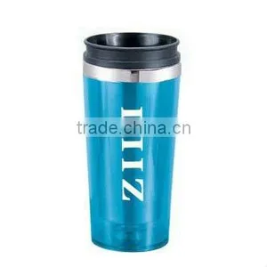 15 oz Double Wall Mini Plastic Portable Cup Auto Mug Plastic Advertisement Auto Mug Plastic Auto Mug Accept Printing LOGO thumbnail-1