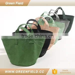 Green Field Canvas Plant Pot Canvas Fabric Flower Pot thumbnail-1