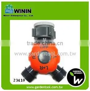 2-Way Garden Hose Splitter With Dial Switch thumbnail-1