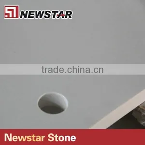 Pure White Compressed White Quartz Surface Table Top thumbnail-3