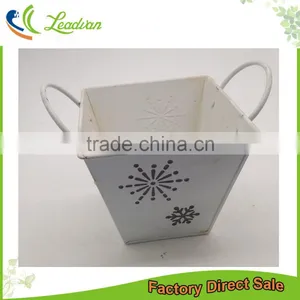 Cheap Wholesale Cylinder White Mini 5cm Cactus Metal Plant Pots for Succulents Plants thumbnail-1