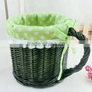 Handmade Wicker Christmas Gift Basket Empty Wicker Easter Basket thumbnail-4