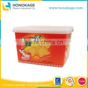 Different Size IML Cookies Plastic Container,Box of Biscuits Packaging Suppliers thumbnail-1