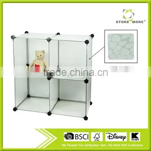 Store More Stackable White Home Decor PP Storage Organizer With Four Cubes thumbnail-1