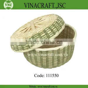 Natural Bamboo Storage Box With Lid for Food thumbnail-1