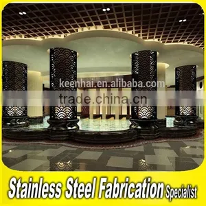 Decorative Etched Color 304 Stainless Steel Pillar Cladding thumbnail-2